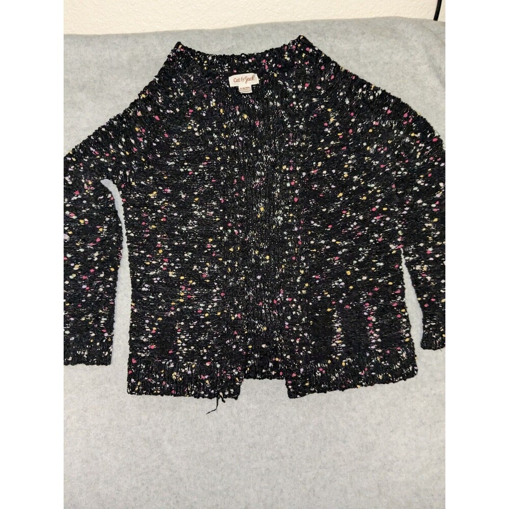 Cat And Jack Cardigan Animal Print - Pink/Beige With Gold String